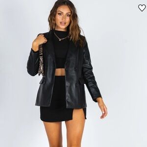 Princess Polly, vegan leather blazer almost new $108